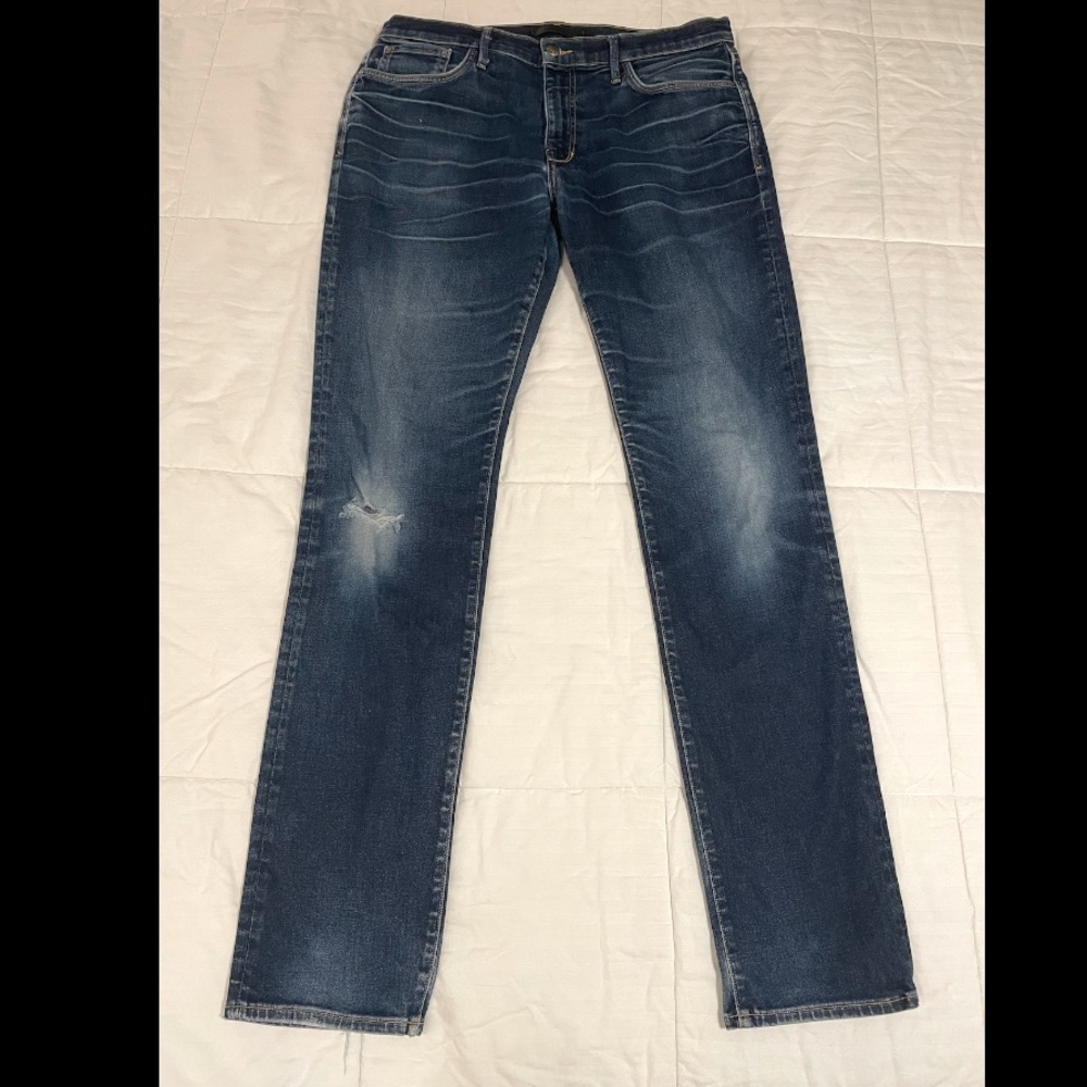 Joe's Jeans Mens The Asher Distressed Slim Fit Stretch Jeans 34W X 33L Med Wash